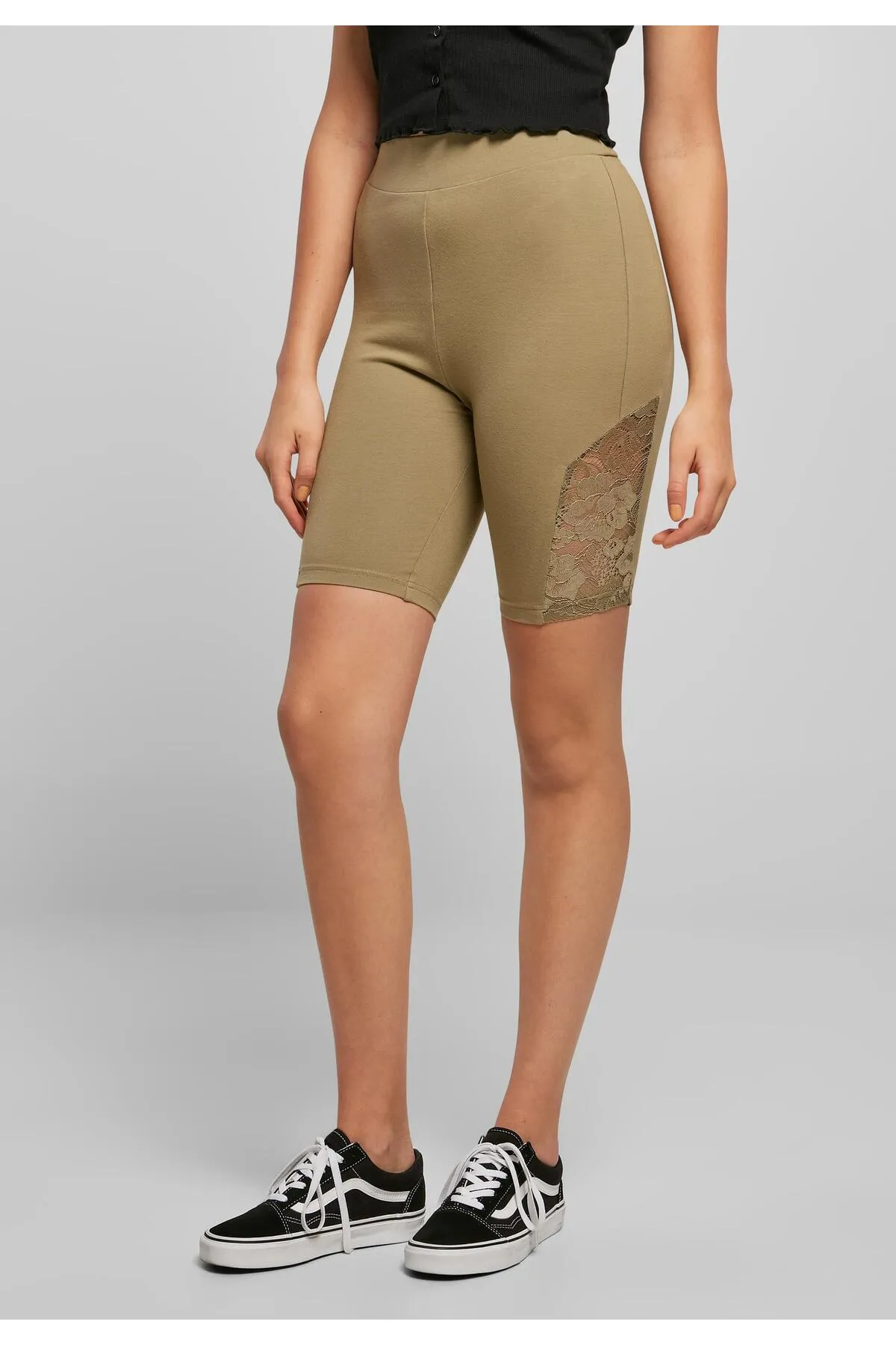 Urban Classics  Kurze Sporthose - Khaki - Hoher Bund