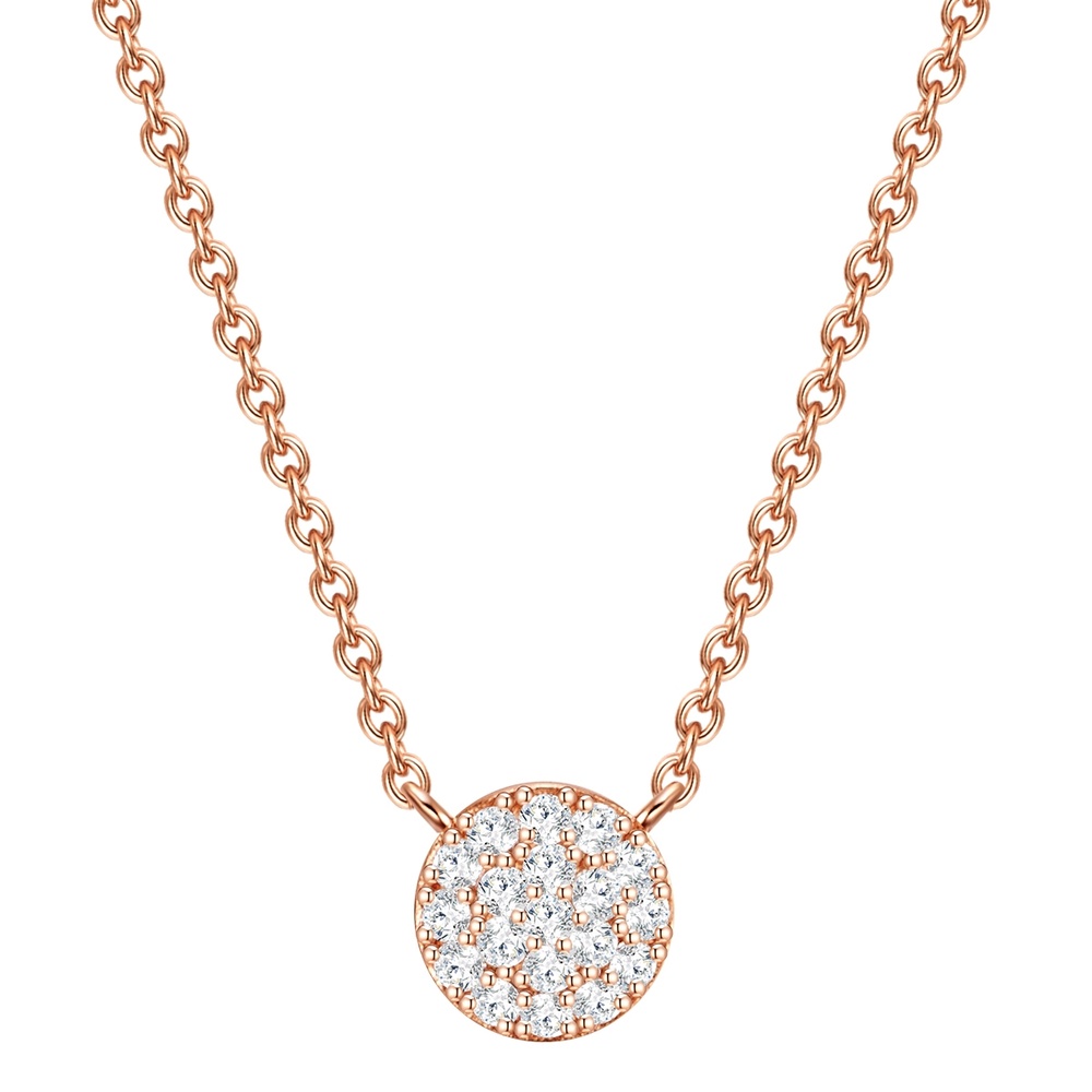 Glanzstücke München Collier en argent Argent sterling Oxyde de zirconium (CZ) en Or rose collier