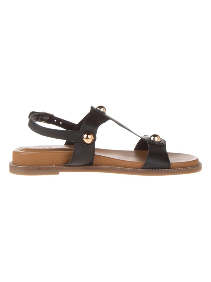 INUOVO Leder-Sandalen in Schwarz günstig kaufen