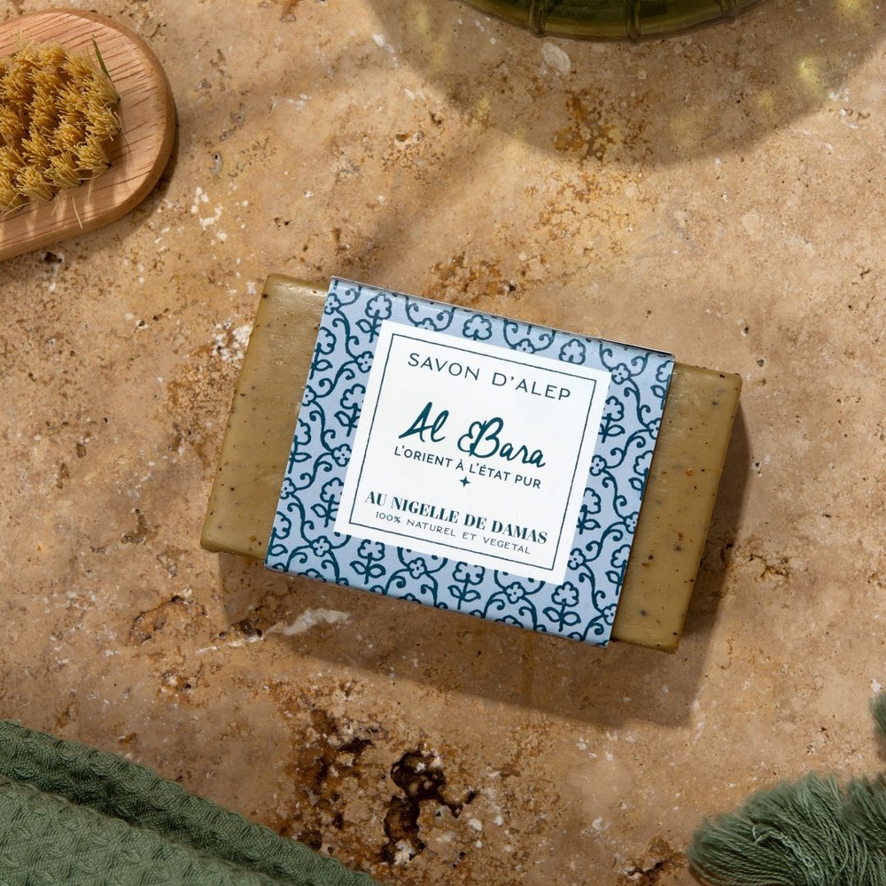 al bara Savon d'alep au nigelle de damas Savon