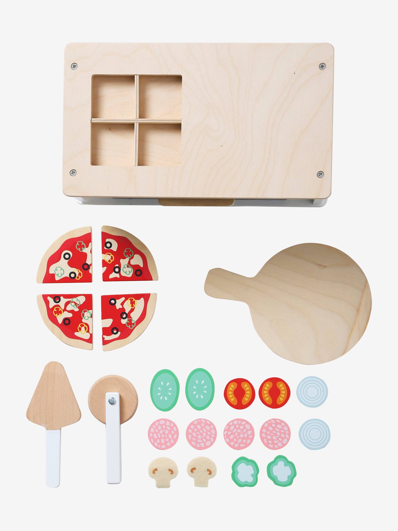 Four à pizza en bois FSC® beige