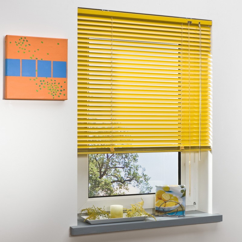 Powertec Bella Casa Aluminium-Jalousie, gelb, 160 x 160 cm