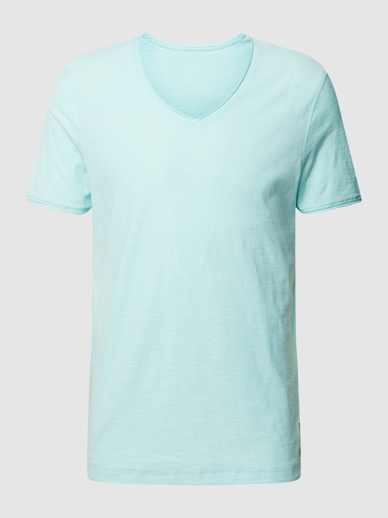 T-Shirt mit V-Ausschnitt in jeans