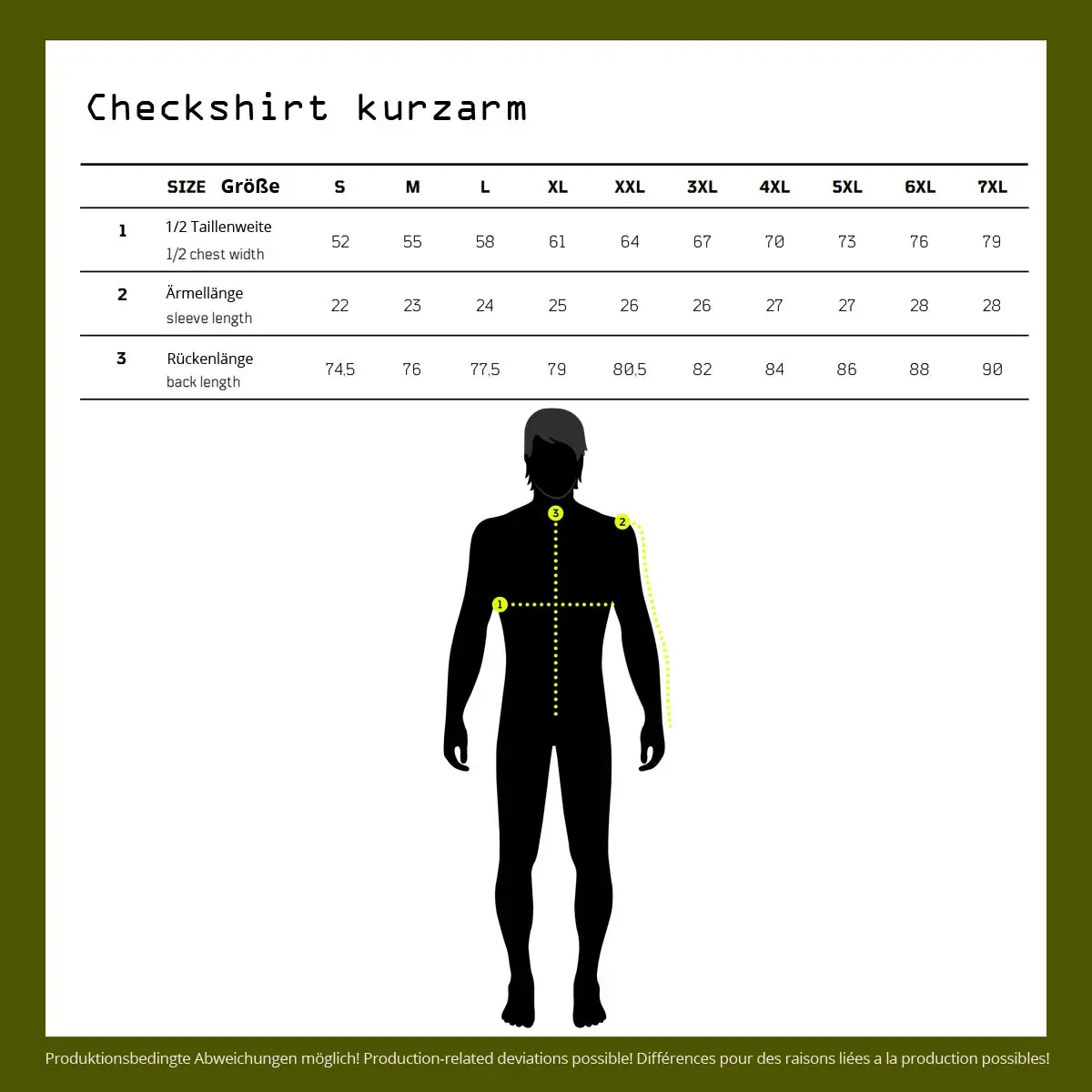 Checkshirt kurzarm weiß-schwarz