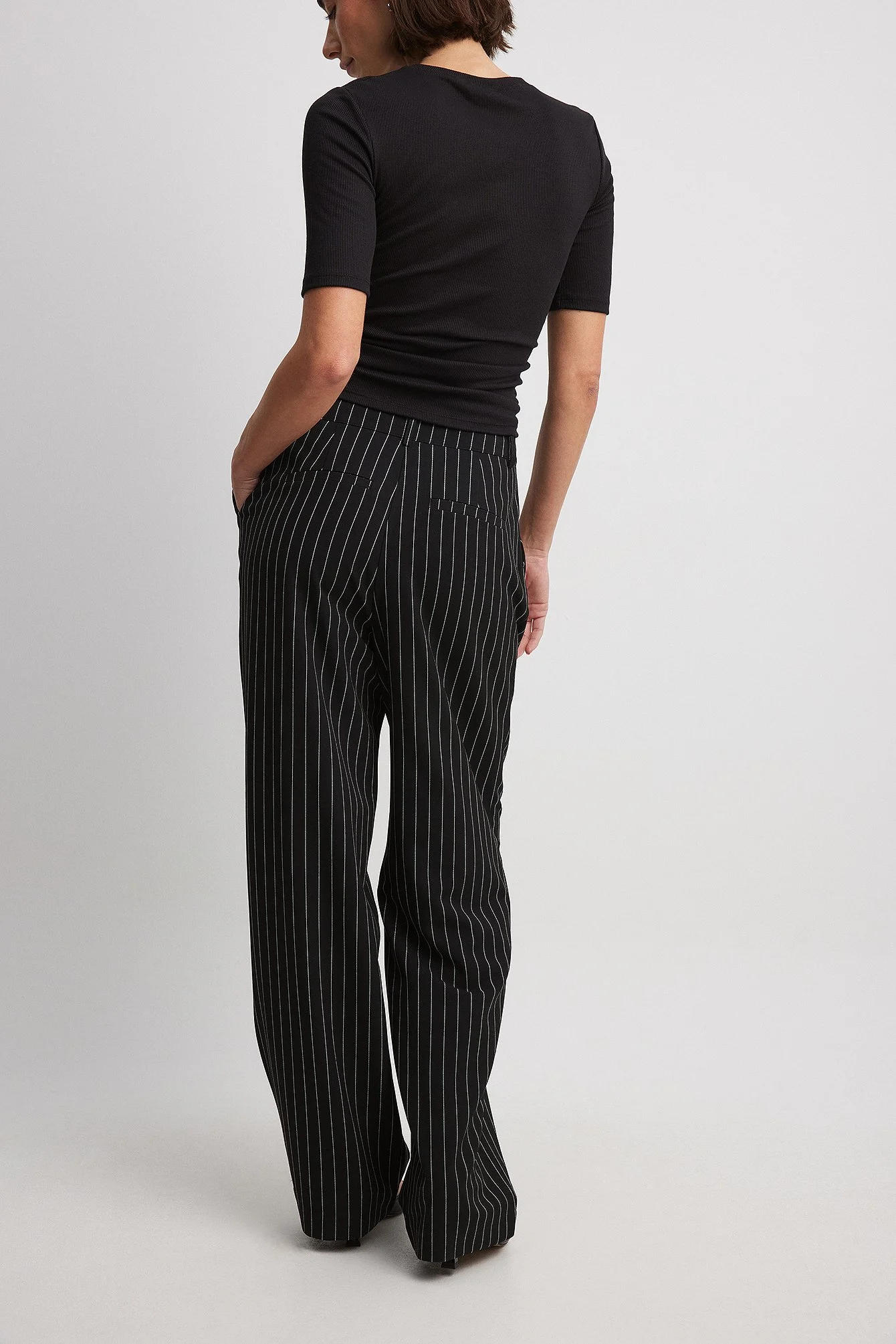 Gestreifte Hose mit hoher Taille