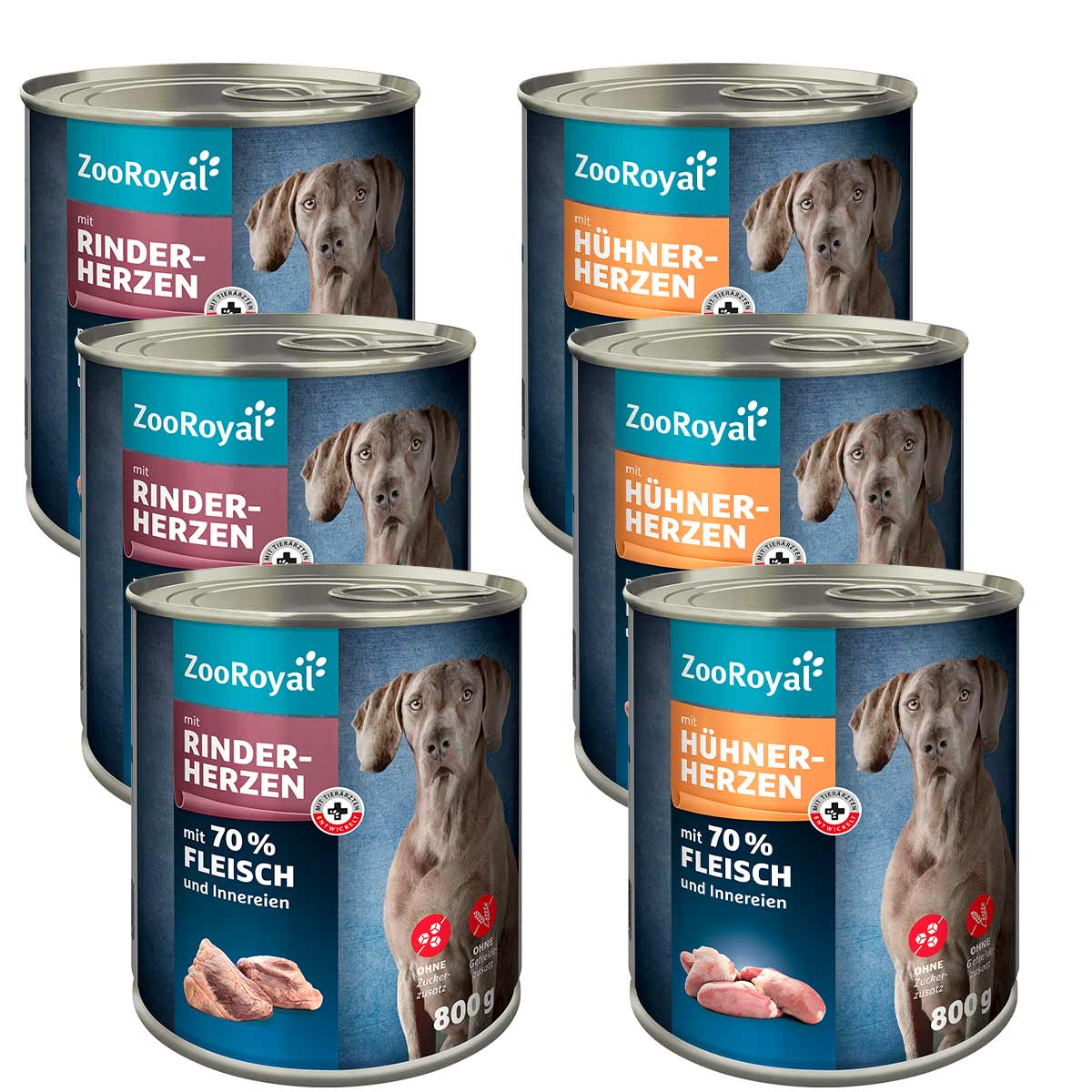 ZooRoyal Herzen Mixpaket 6x800g günstig kaufen