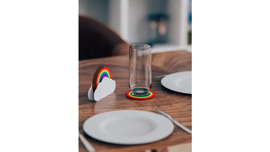 Pikkii Regenbogen Untersetzer