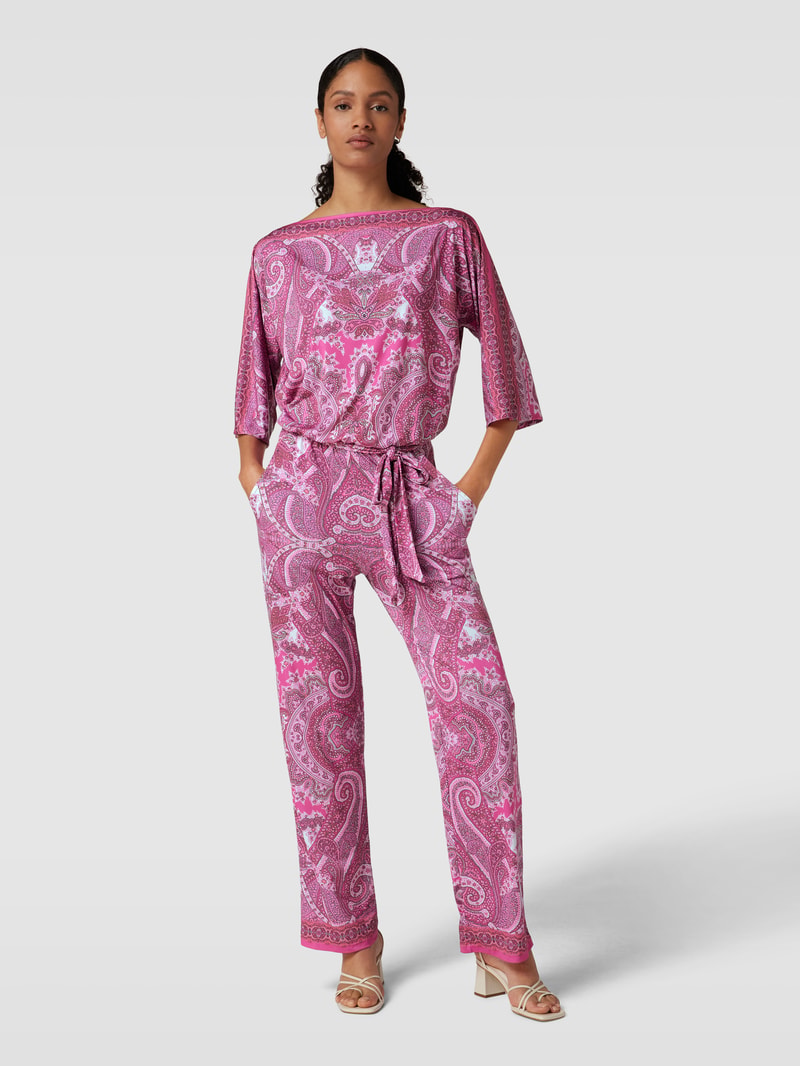 Jumpsuit mit Allover-Muster in pink