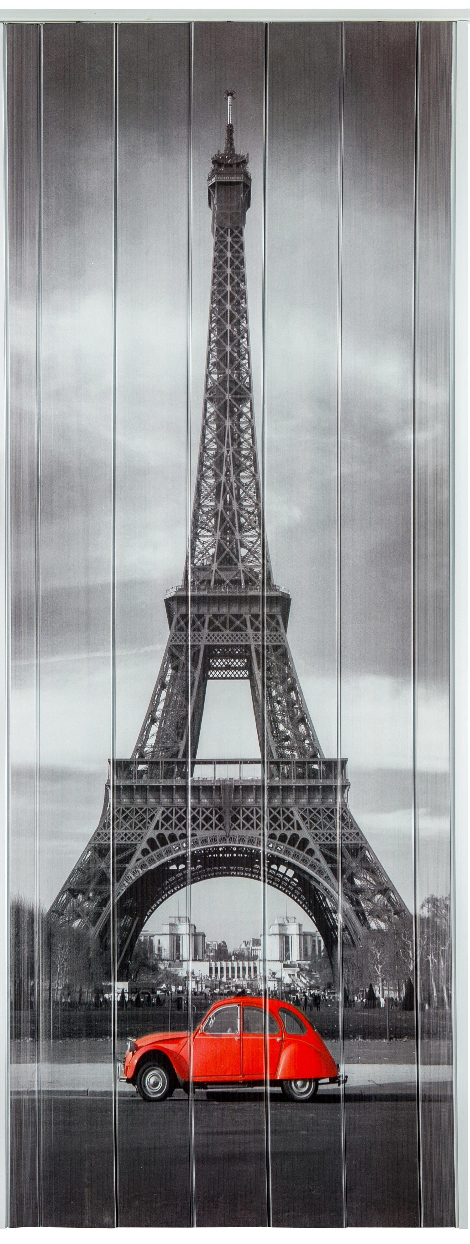 Standom Falttür Schiebetür Tür mit Motiv Eiffelturm Türbreite bis 83 cm H. 202 cm, Öffnung Motivseite von rechts nach links