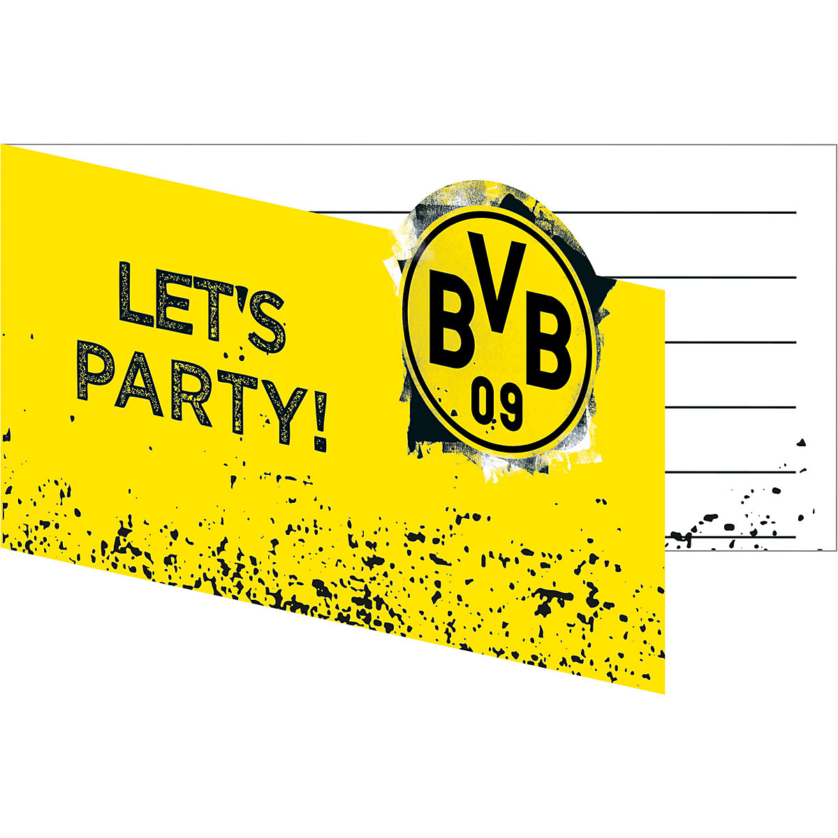 Einladungen 14x8cm 8er, BVB Dortmund