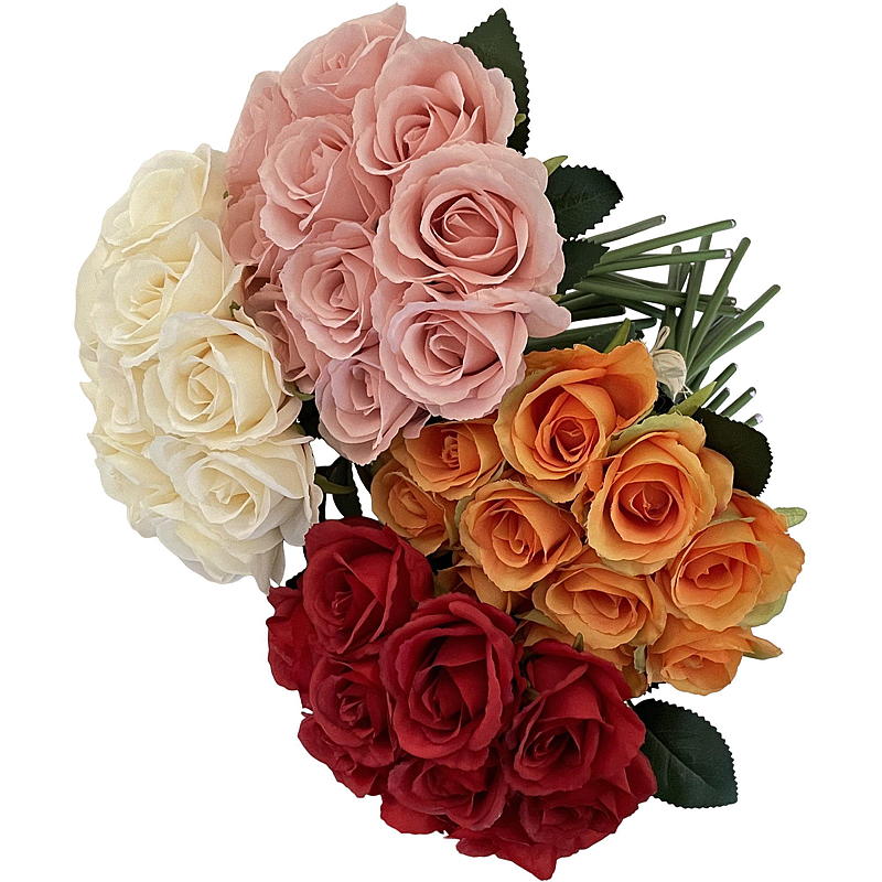 Home Rosebukett 10 stk 26 cm