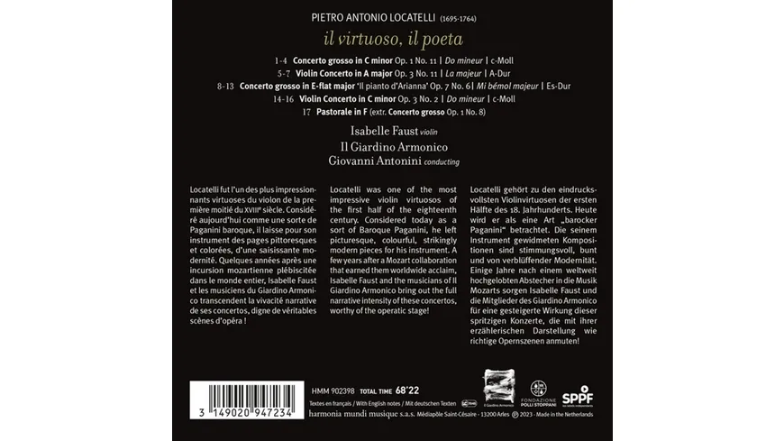 il virtuoso, il poeta (Violin Concertos & Concerti Grossi)