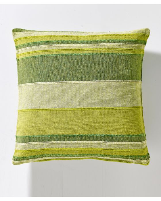 Lot de 2 housses de coussin unies et rayées