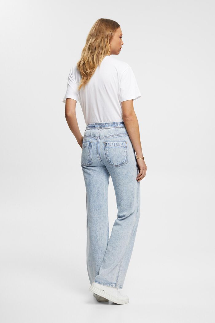 Weiche Jogger-Style-Jeans mit weitem Bein