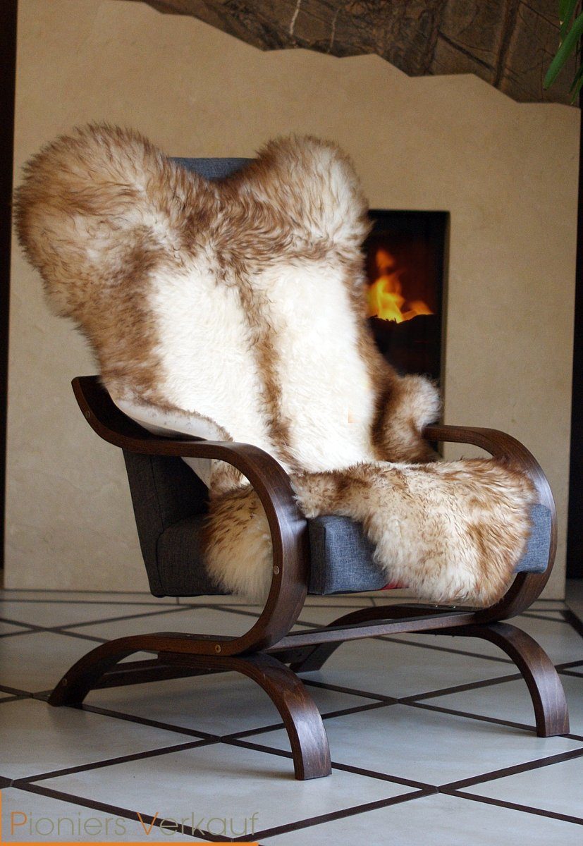 Fellteppich Pioniers Verkauf Schaffell Lammfell Teppich Dachsmuster 110-119 cm, Pioniers Verkauf