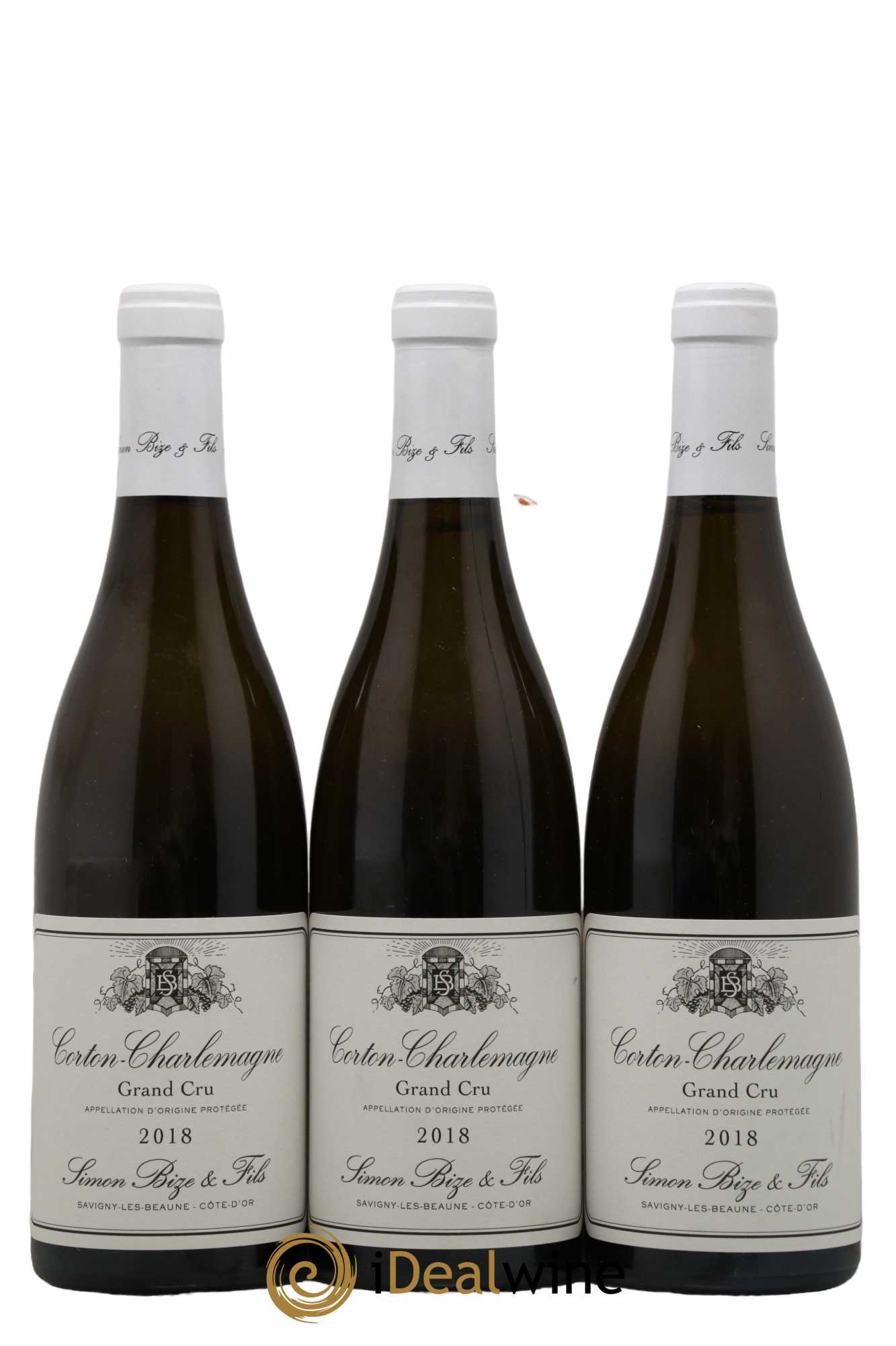 Corton-Charlemagne Grand Cru Simon Bize & Fils  2018 - Lot de 3 Bouteilles