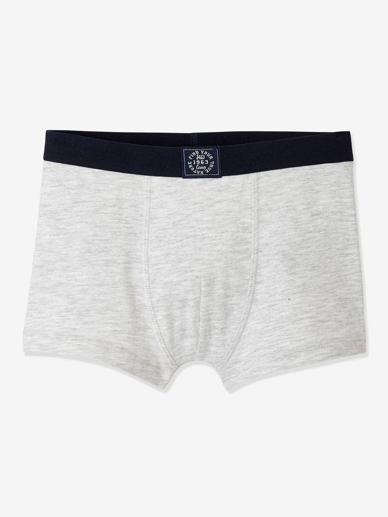 Lot de 5 boxers garçon BASICS bleu clair