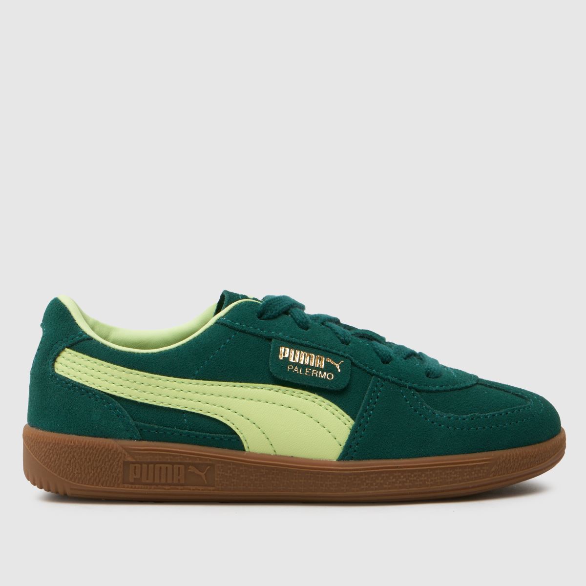 PUMA mörkgröna Palermo Junior-sneakers för pojkar