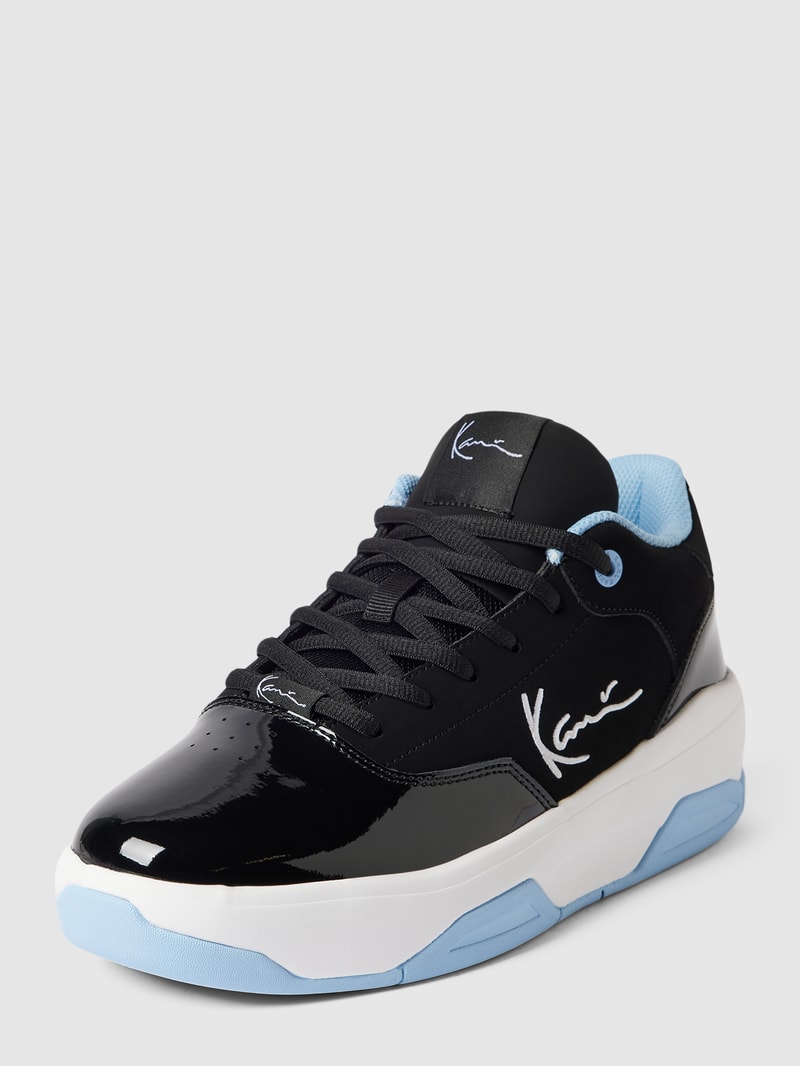 Plateau-Sneaker mit Label-Details in black