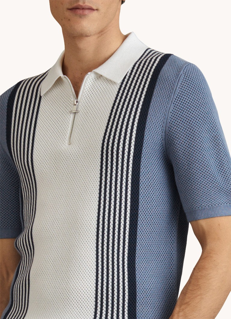 Polo Reiss Berlin slim fit com meio zíper