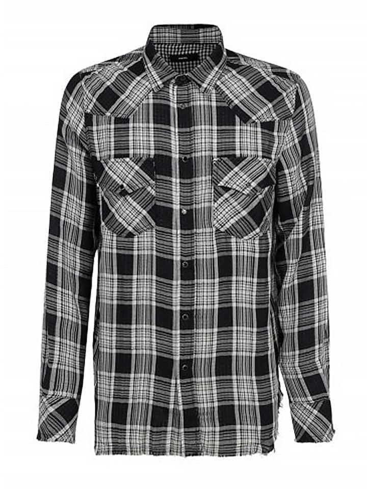 Diesel Clothes Hemd in Schwarz/ Grau günstig kaufen S