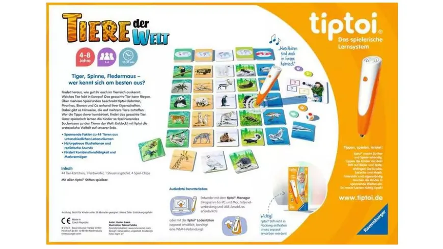 Ravensburger tiptoi - Spiel - Tiere der Welt