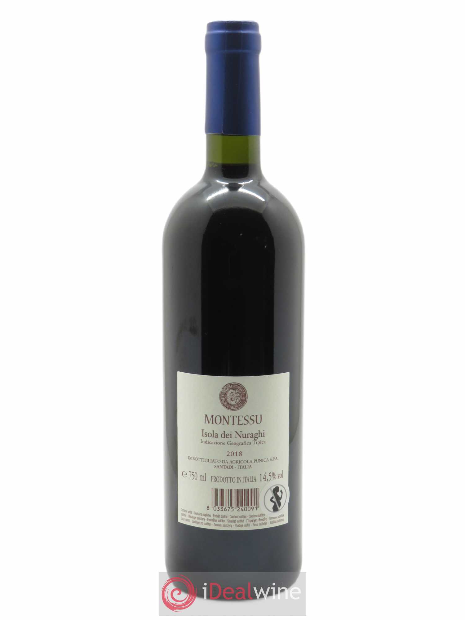 Isola dei Nuraghi IGT Montessu Agricola Punica  2018 - Lot de 1 Bouteille