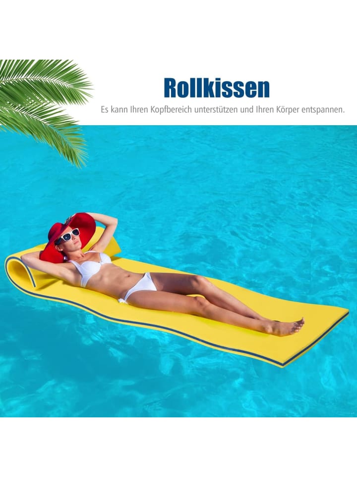 COSTWAY Schwimmmatte 220x90cm in Gelb günstig kaufen onesize
