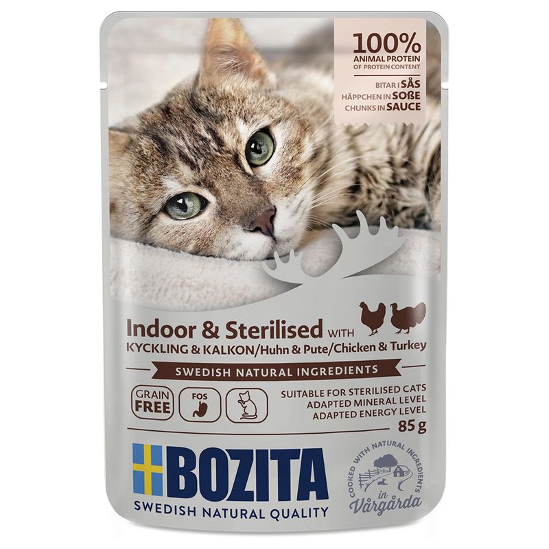 Bozita Häppchen in Soße Indoor & Sterilised 12 x 85 g | bitiba %
