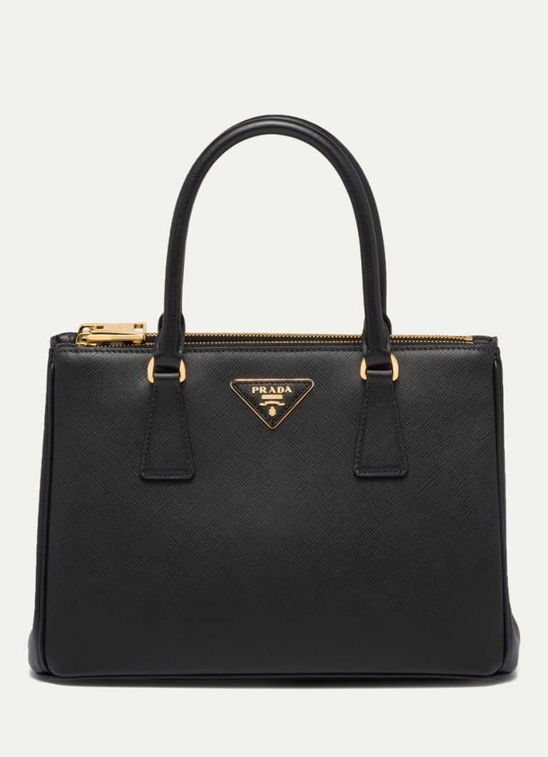 Geantă de mână Prada Galleria din piele, cu curea de umăr detașabilă.