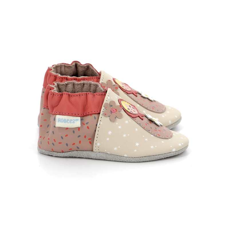 Chaussons cuir Flowerdolls