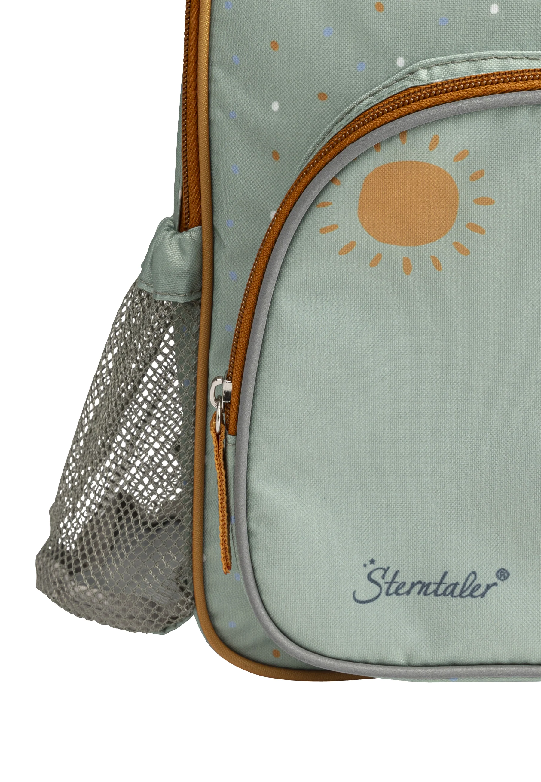 Kinderrucksack mit Motiv Ente Edda in steingrün, 5L
