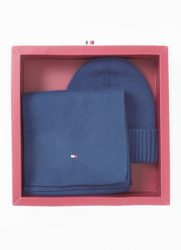 Tommy Hilfiger fino pletena kapa i šal 150 x 21 cm u poklon kutiji