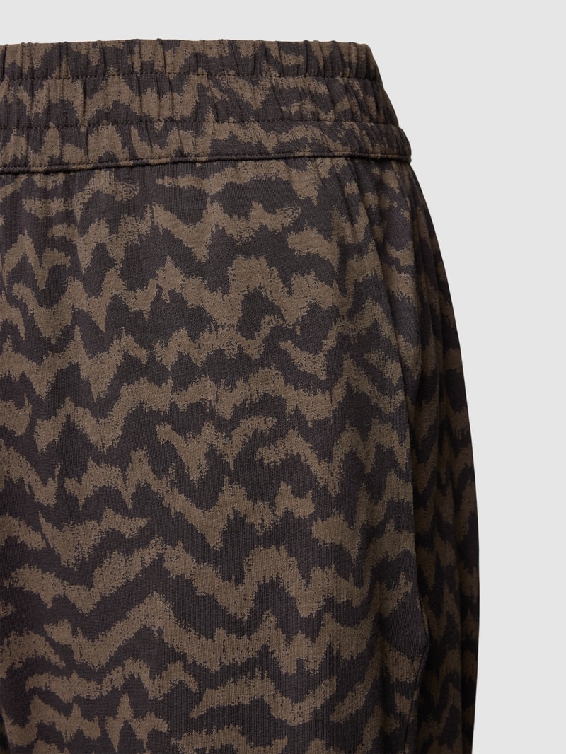 Pyjama-Hose mit Allover-Muster in anthrazit