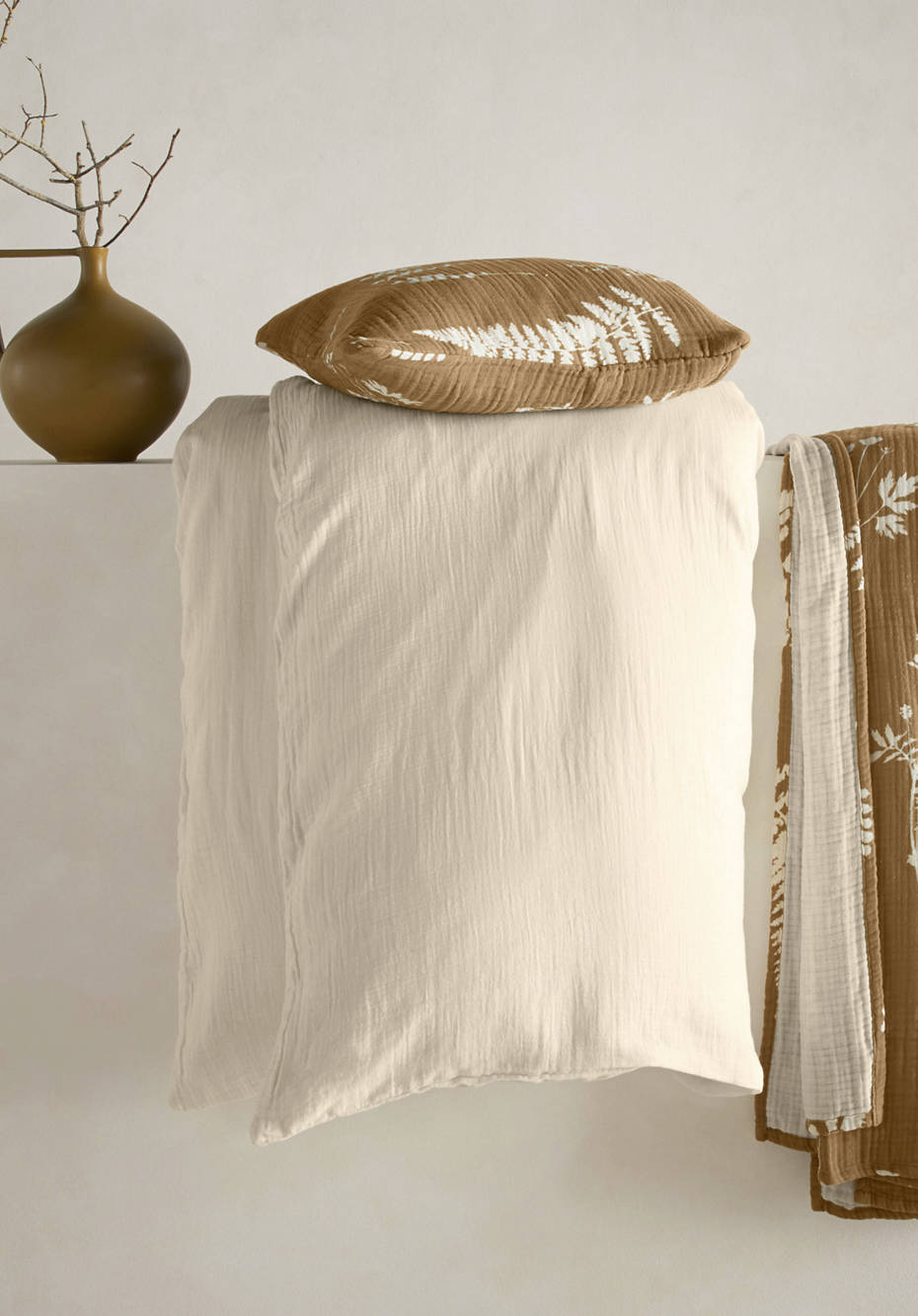 Musselin Bettwäsche-Set aus reiner Bio-Baumwolle