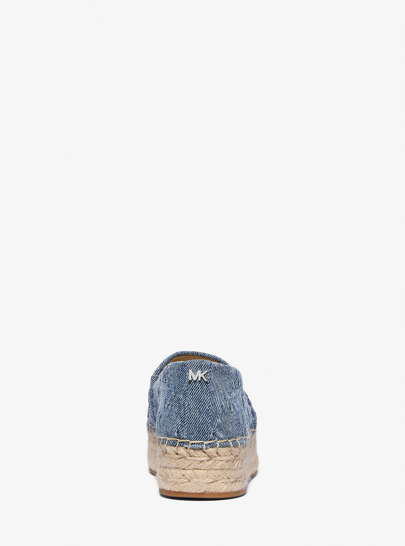 Lynn Logo Embossed Denim Platform Espadrille - UNION WASH
