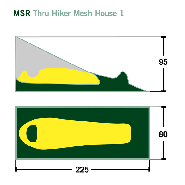 THRU-HIKER MESH HOUSE 1 - Einpersonenzelt