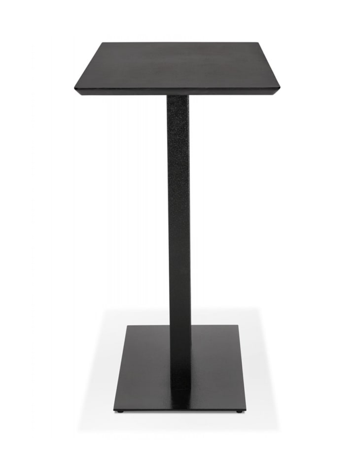 KADIMA DESIGN Hochtisch Industriell Holz Metall | Bar Tisch mit Doppelsockel in Schwarz günstig kaufen