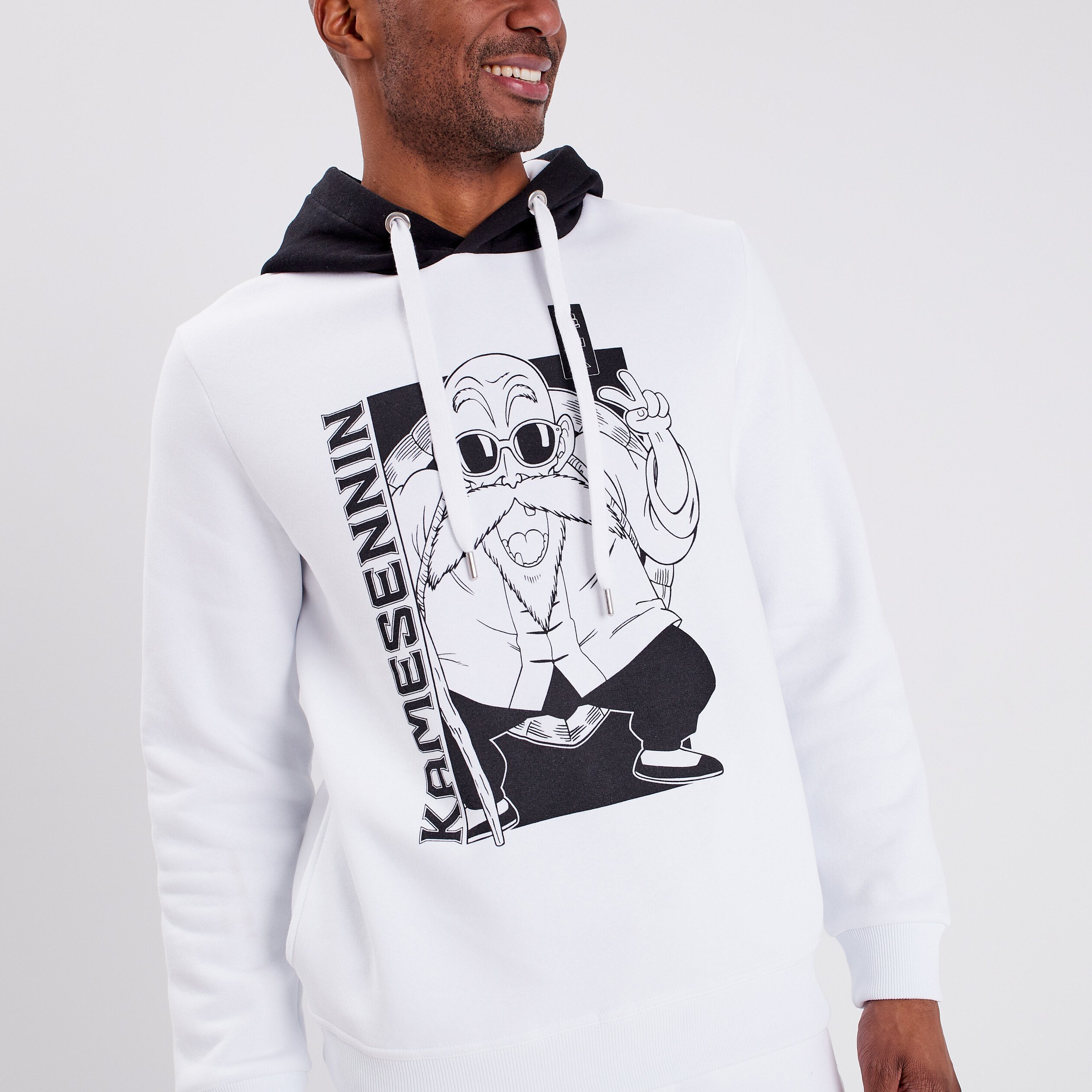 Sweat à capuche hoodie Dragon Ball Z blanc homme | La Halle