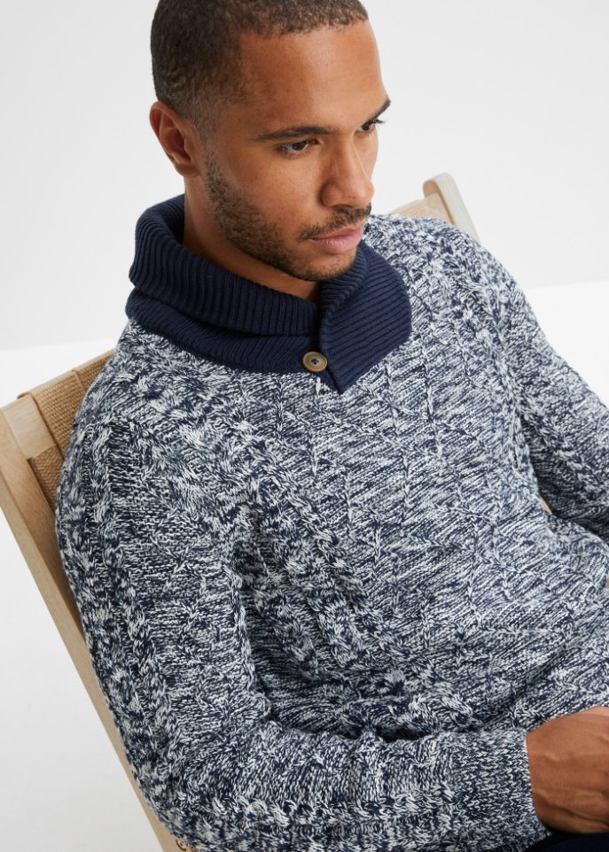 Pullover mit Schalkragen