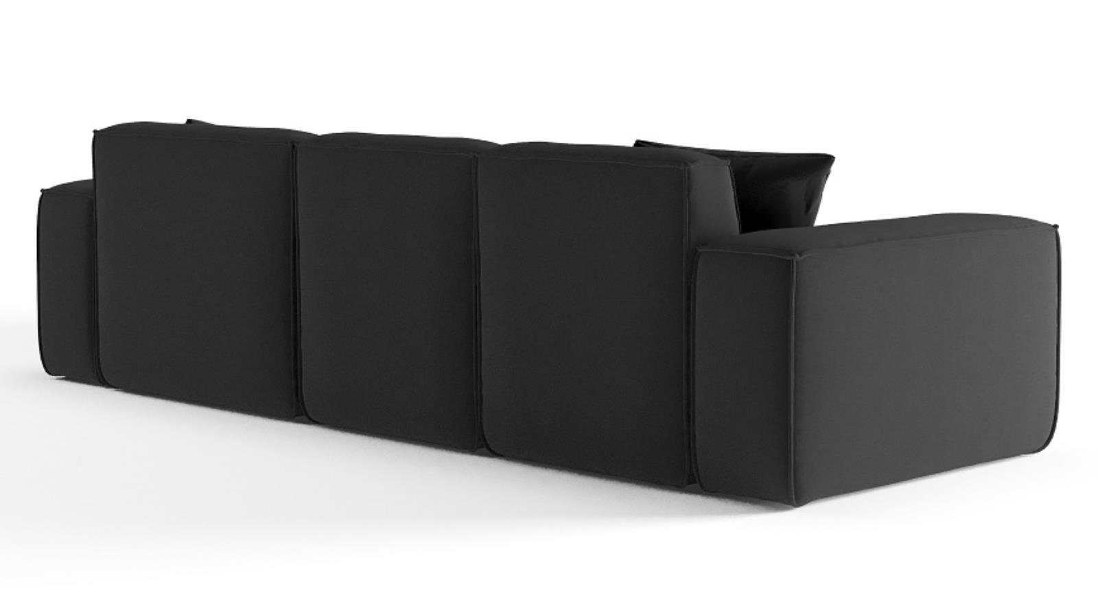 Beautysofa Ecksofa Lugano mini, L-form Ecke, im modernes Design, 266 cm Polsterecke für Wohnzimmer, mit Wellenfedern
