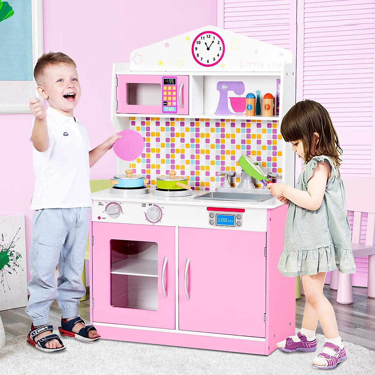 Spielküche Kinderküche rosa Reichlich