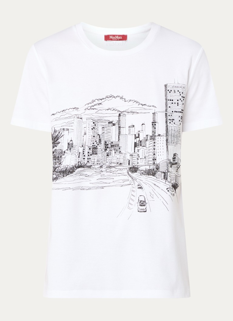 MaxMara Ernesta T-shirt with print and rhinestones