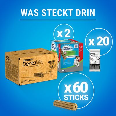 PURINA Dentalife Tägliche Zahnpflege-Snacks für kleine Hunde (7-12 kg)