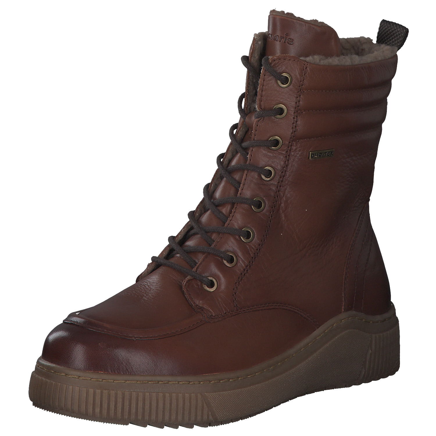 Jana Shoes 86220, Schnürstiefel, Damen, Braun
