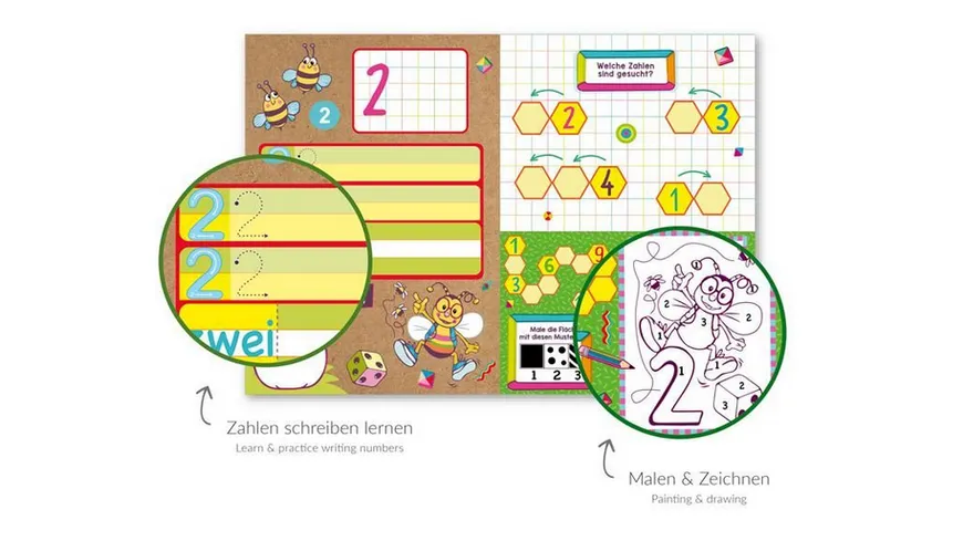 TRENDHAUS ABC Champions Activity Lernkoffer Zahlen 1-25 wisch&weg