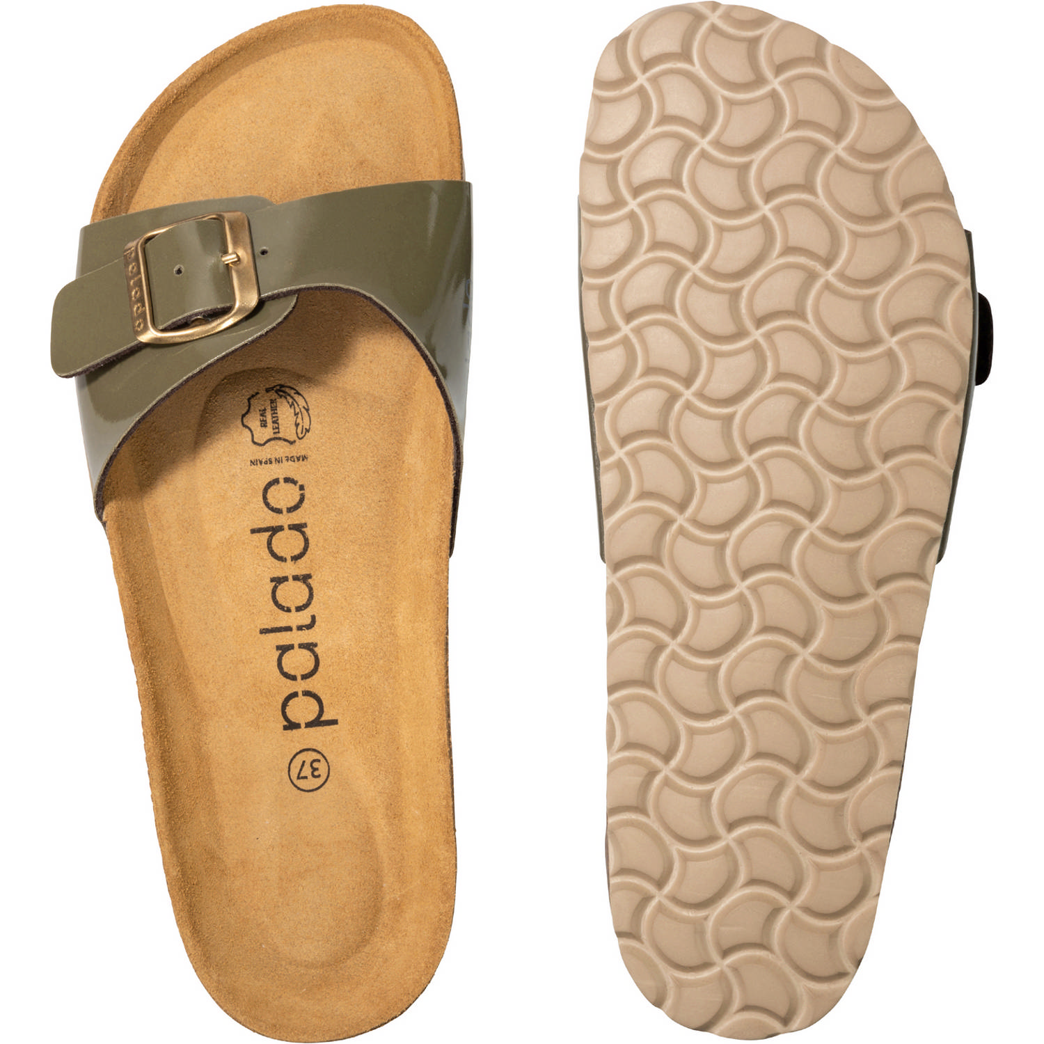 Palado Malta Lack, Pantoletten, Damen, Lack Creme Olive