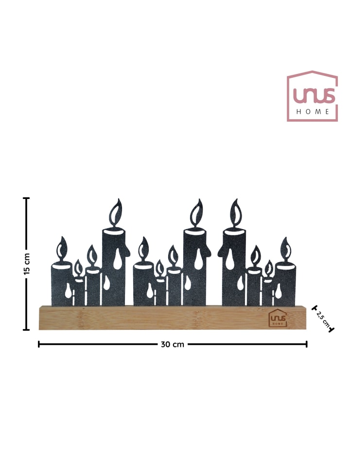 UNUS Kerzen-Aufsteller Weihnachtsdeko in Schwarz günstig kaufen onesize