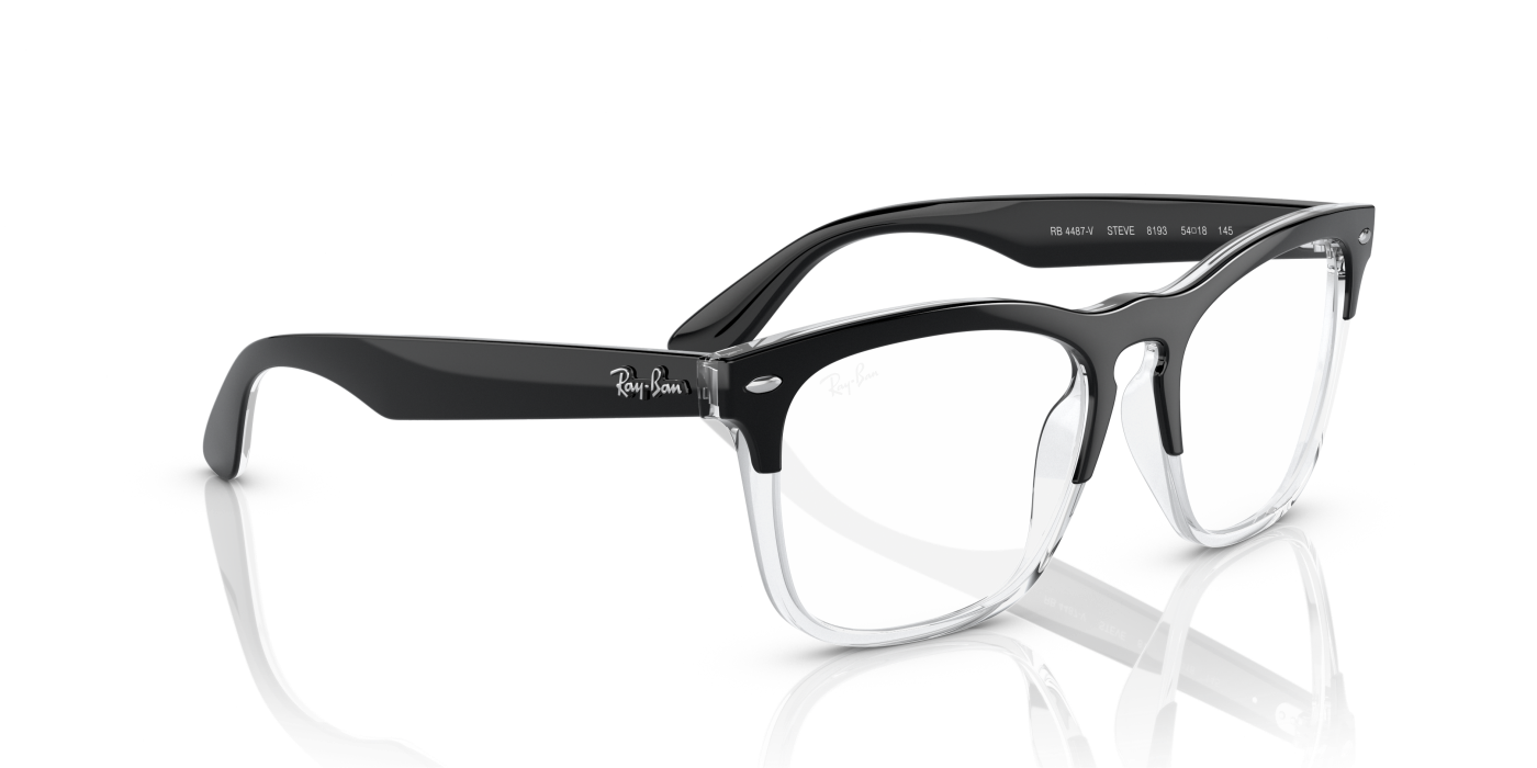 STEVE OPTICS - Negru lucios pe transparent