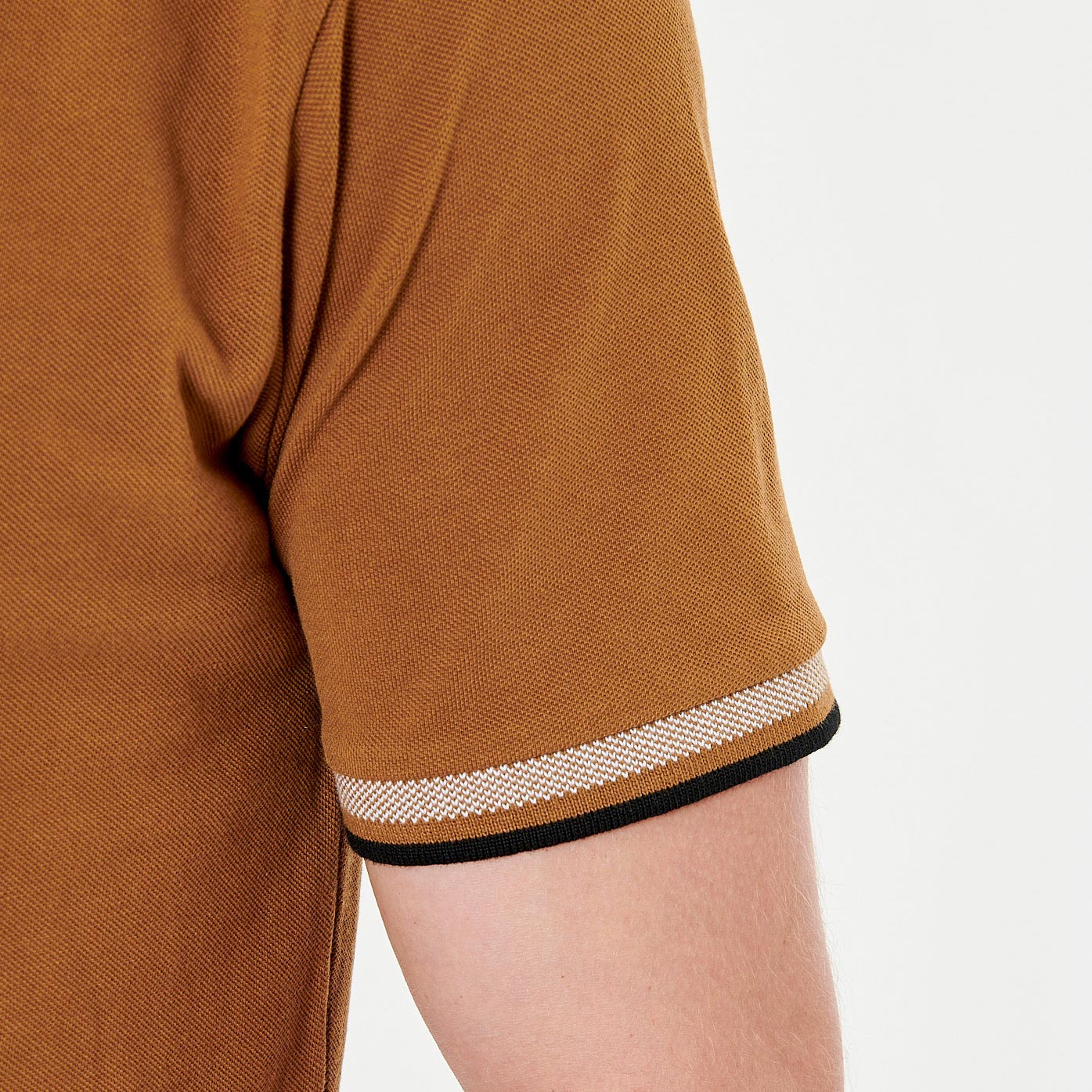 RAYOC  Polo marron homme 100% coton bio
